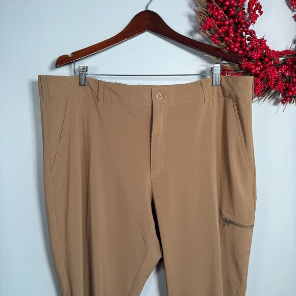 Columbia Mens Narrows Pointe Pants Size 40 30" Inseam Dark Beige - Picture 2 of 7